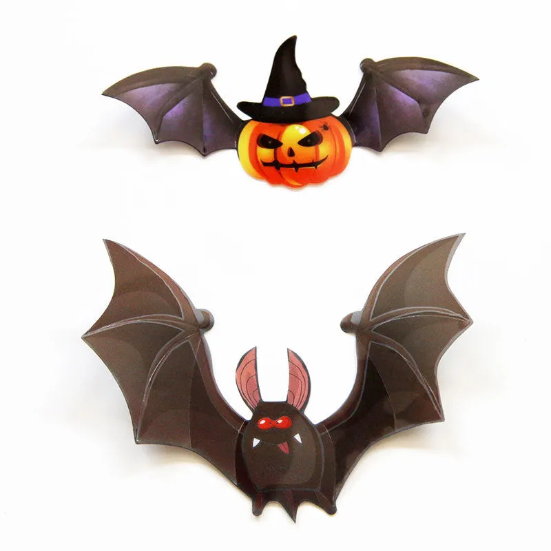 24PCs Halloween Wall Decoration 3D Colorful Bat