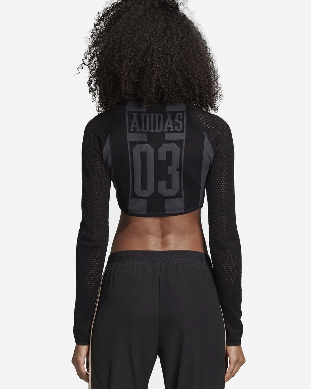 AA-42 Crop Knit Top Black