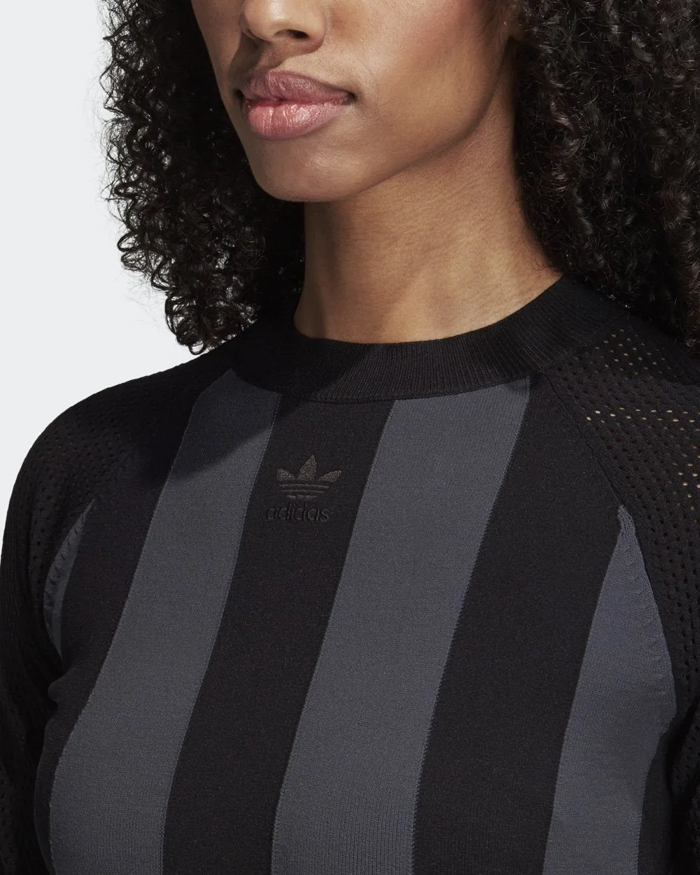 AA-42 Crop Knit Top Black