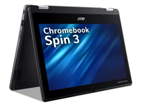 Acer Chromebook Spin 311 (R722T) - 11.6" touchscreen, MediaTek M8183C CPU, 4GB RAM, 64GB eMMC, Black