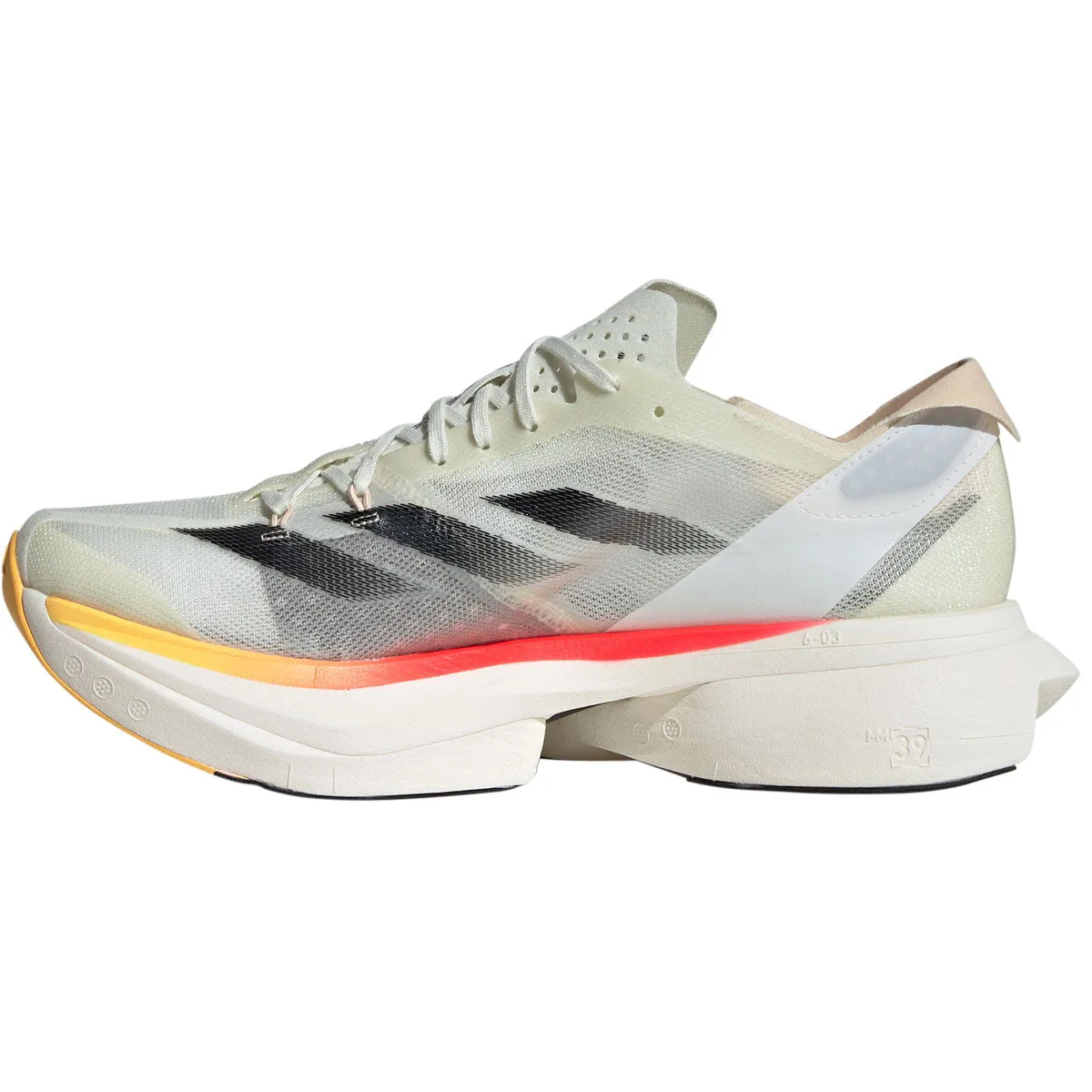 adidas Adizero Adios Pro 3 Running Shoes - Mens - Ivory/Black/Crystal Sand