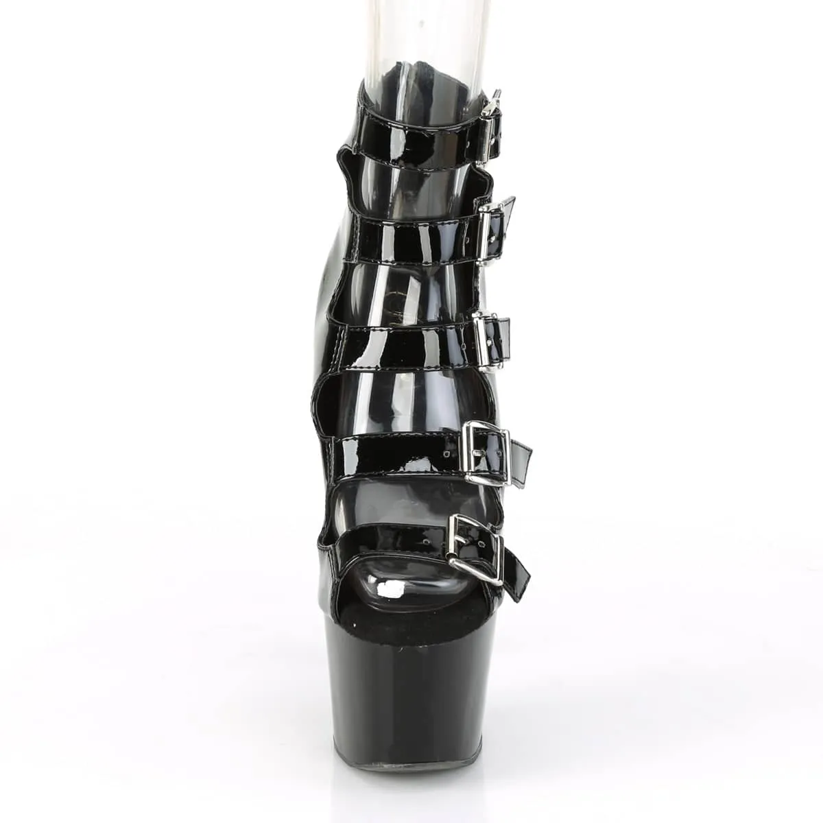 ADORE-700-33 Black Calf High Peep Toe High Heel