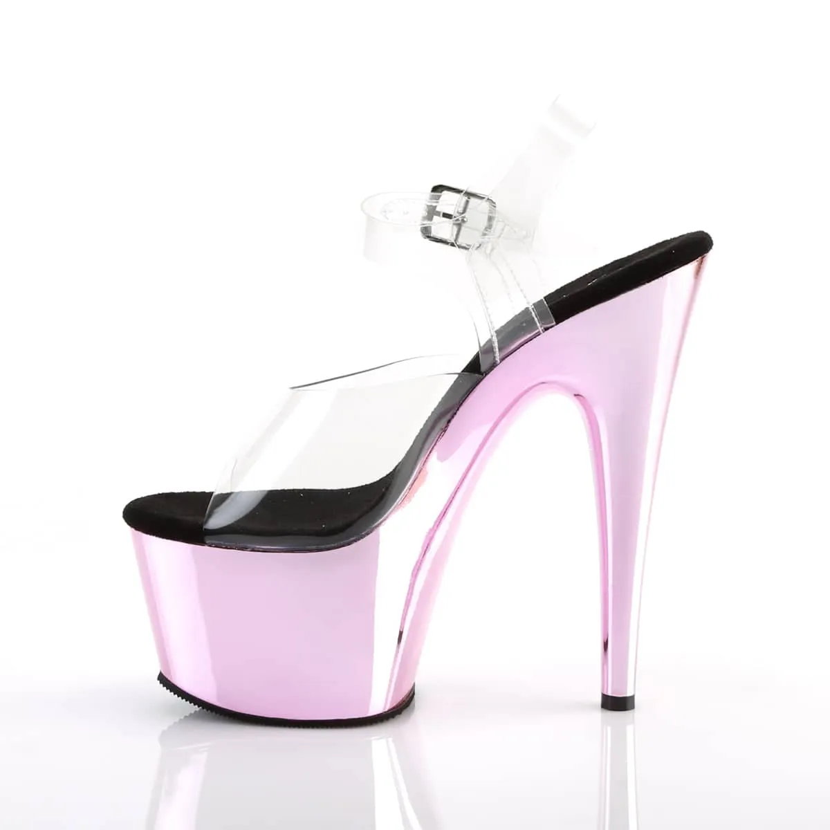 ADORE-708 Baby Pink Metallic Platform Heels