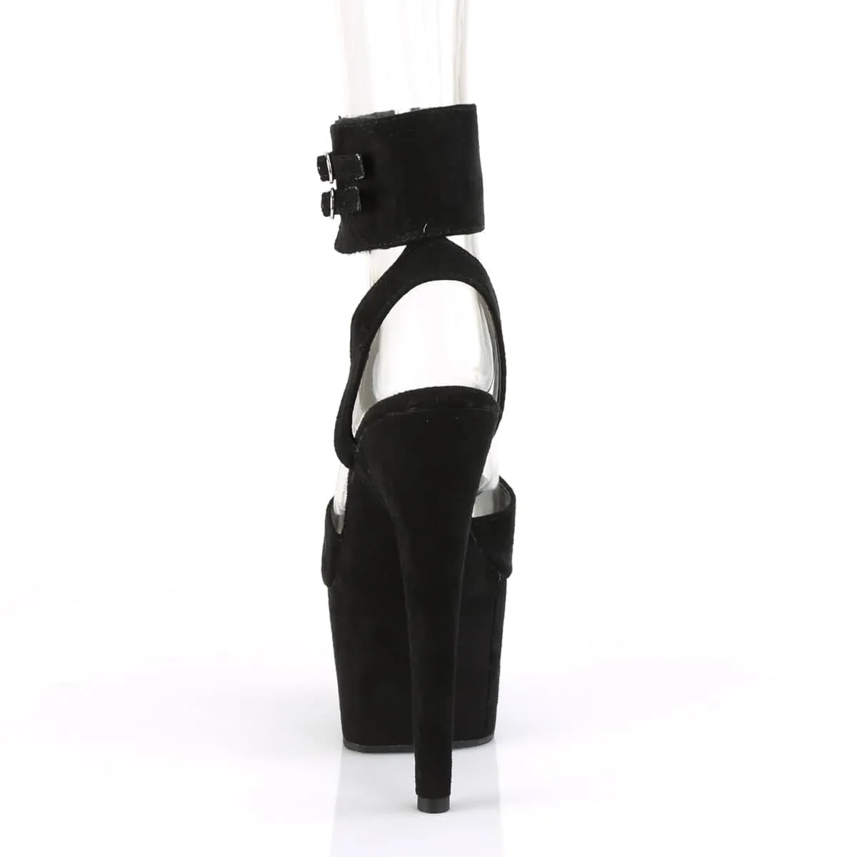 ADORE-791FS Black Ankle Peep Toe High Heel