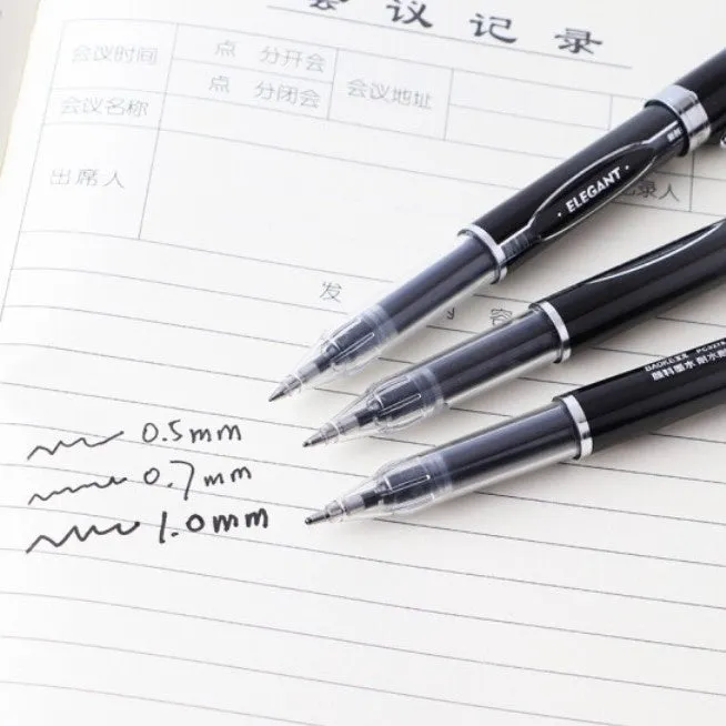 Baoke Neutral Black Gel Pen(Pack of 6)