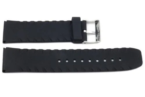 Black Textured Rubber P-24S 24mm Watch Strap