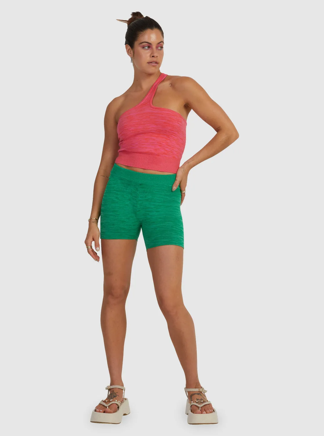 Bold As Love Knitted Crop Top - Setting Sun