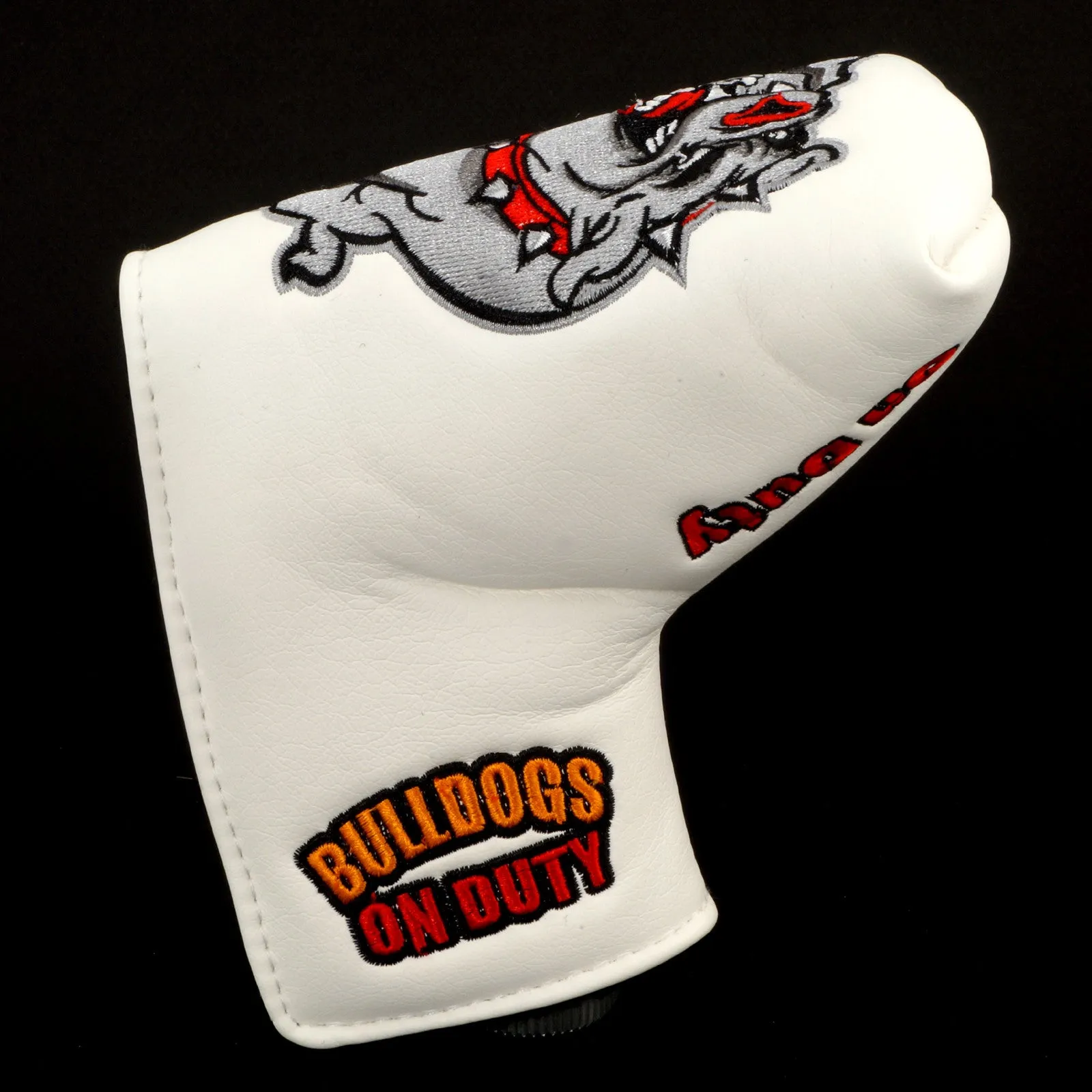 Bulldog  Head Cover for Blade and Midsize Mallet Putter, White