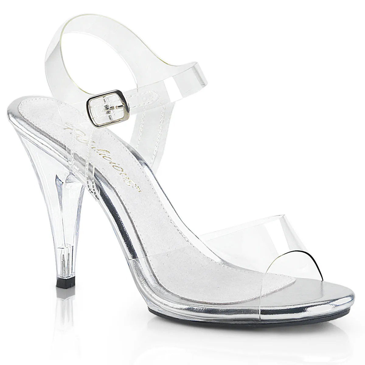 CARESS-408 Clear High Heel Sandals
