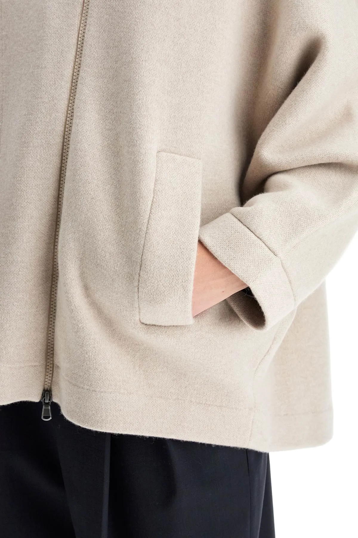 CASHMERE ZIPPED CARDGIAN