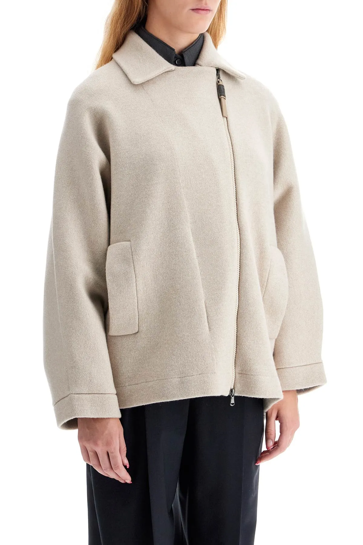 CASHMERE ZIPPED CARDGIAN