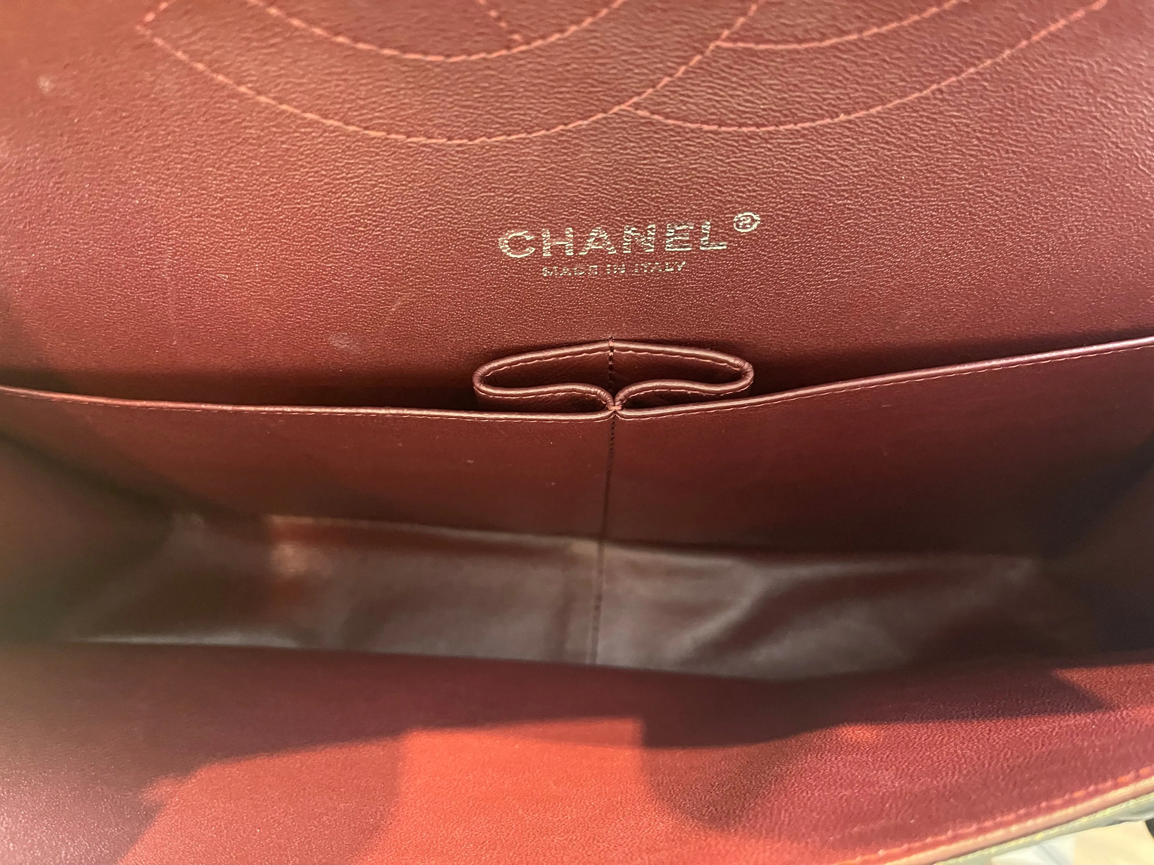 Chanel Black Lambskin Leather Jumbo "Double Flap”