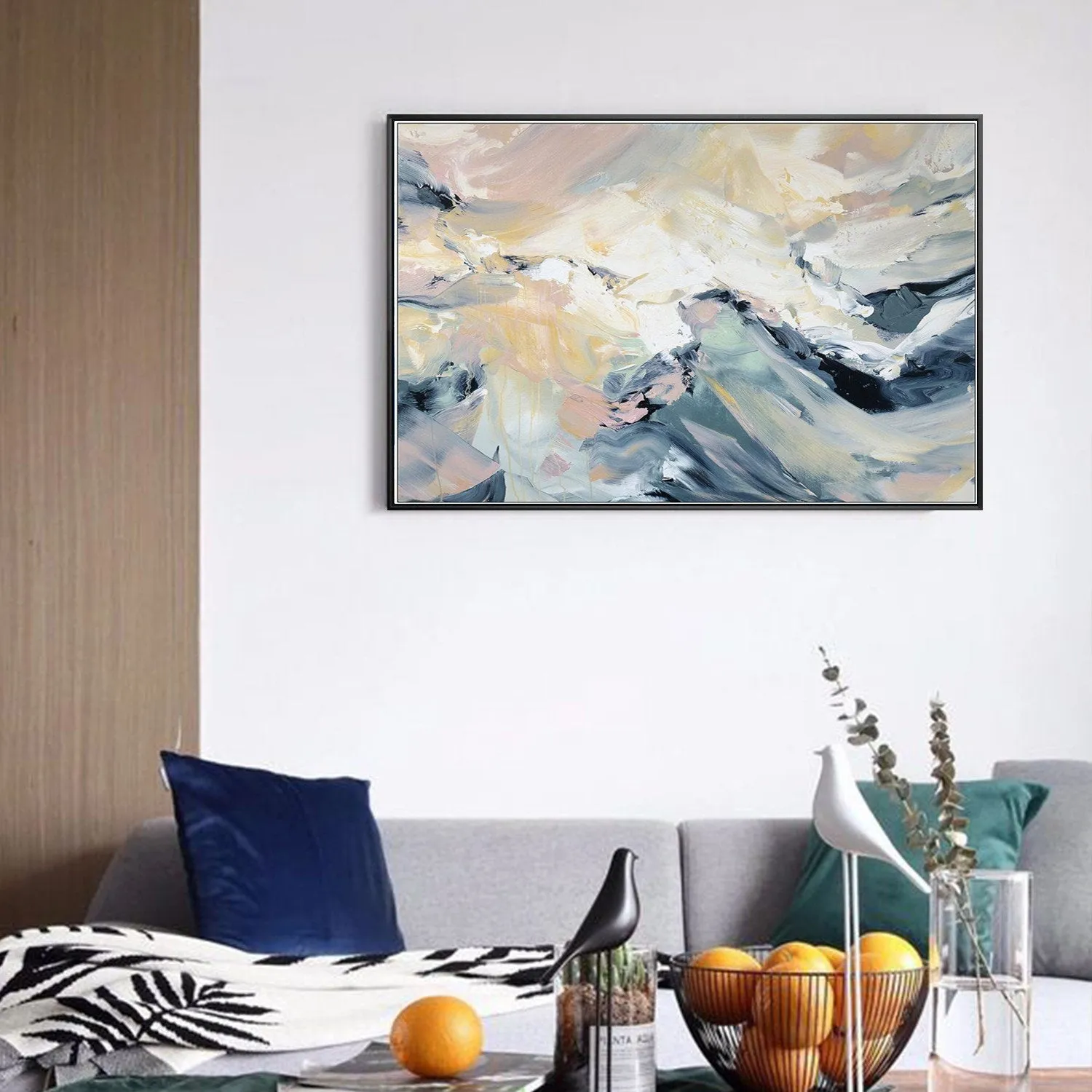 Colorful Platte Knife Painting Abstract Mountain Painting Wp069
