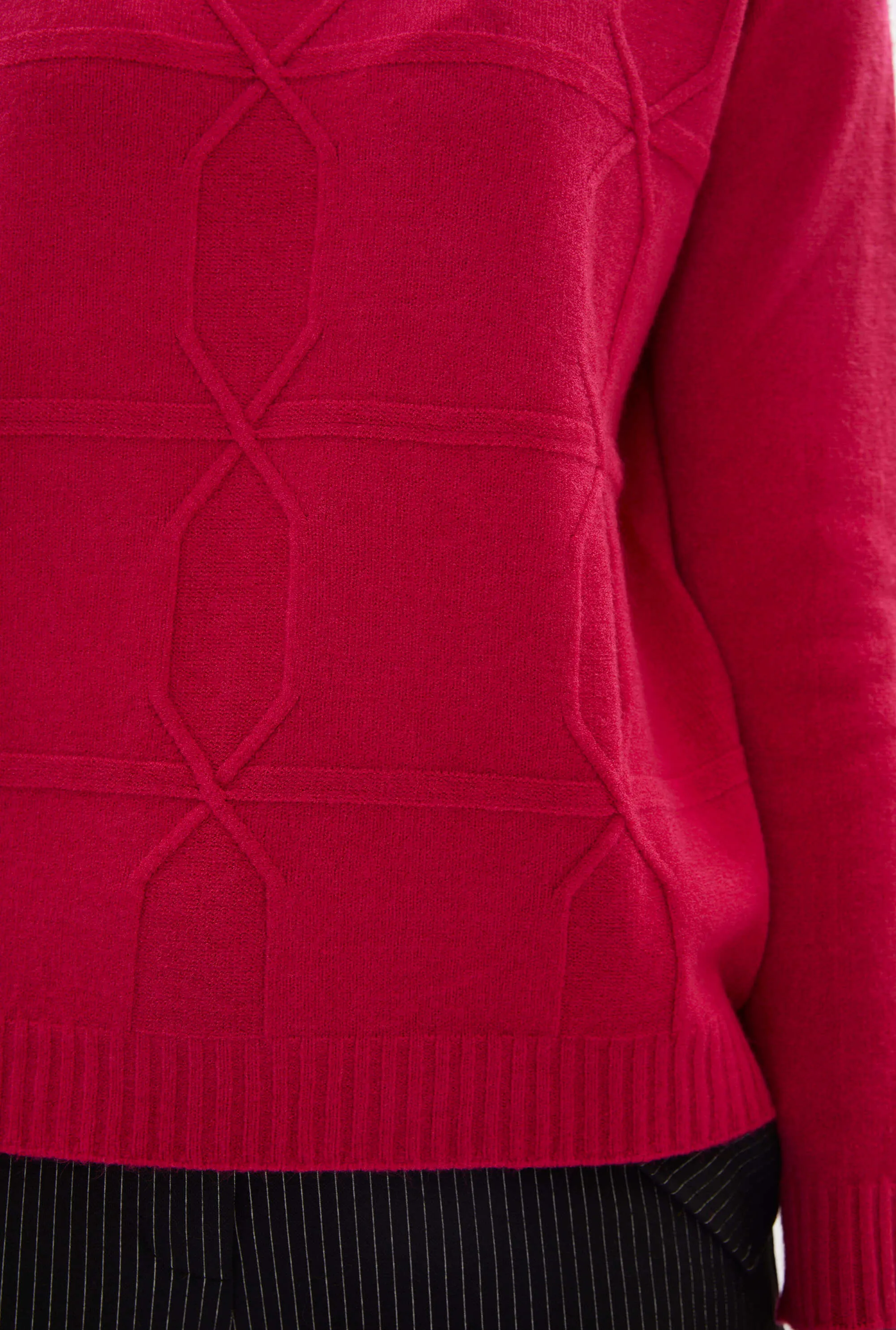 Cross Diamond Knit Magenta