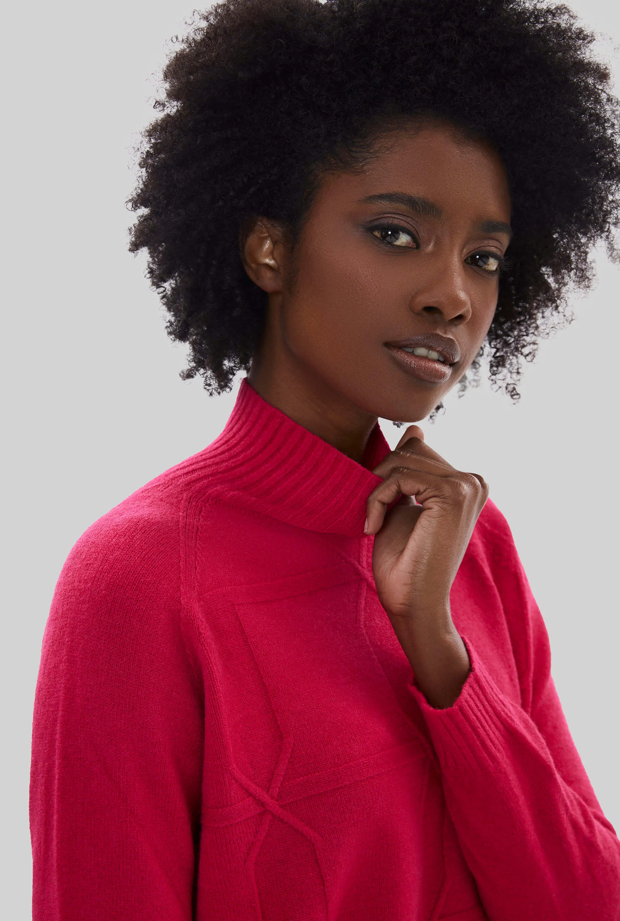 Cross Diamond Knit Magenta