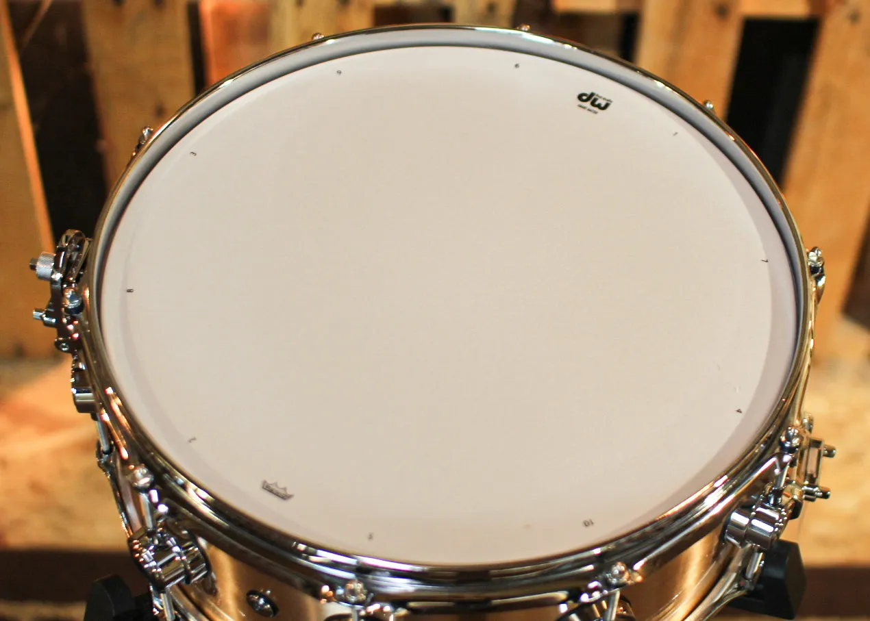 DW 5.5x14 Collector's 3mm Brushed Bell Bronze Snare Drum - DRVZ5514SVC