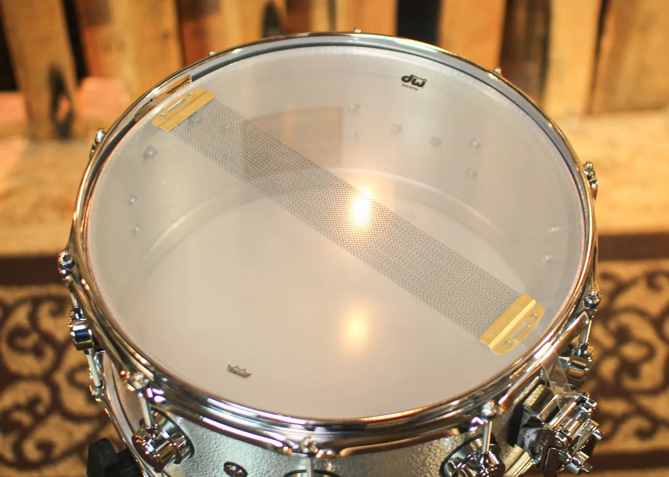 DW 6.5x14 Collector's 3mm Wrinkle Coat Aluminum Snare Drum - DRVA6514SVC