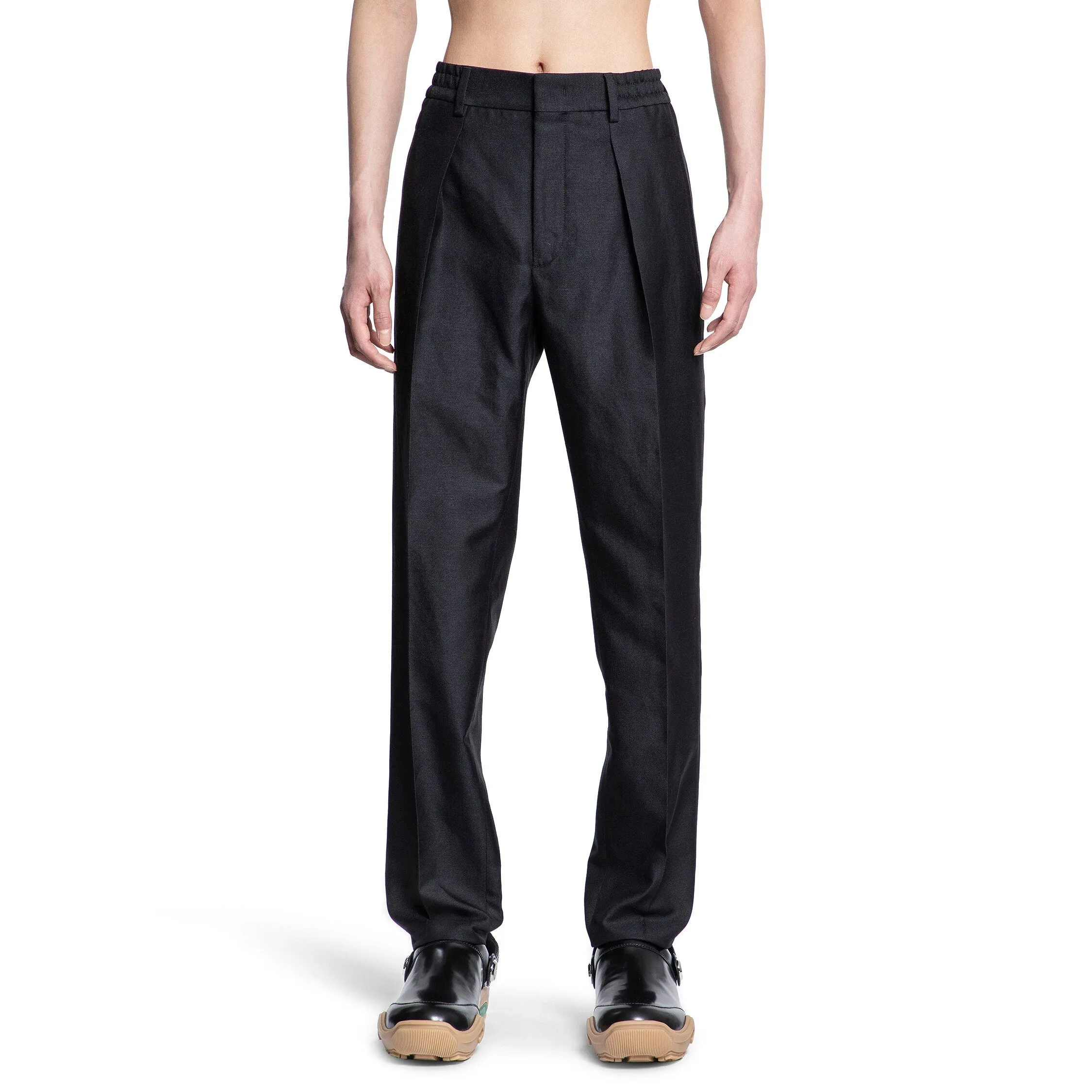 FENDI MAN BLACK TROUSERS