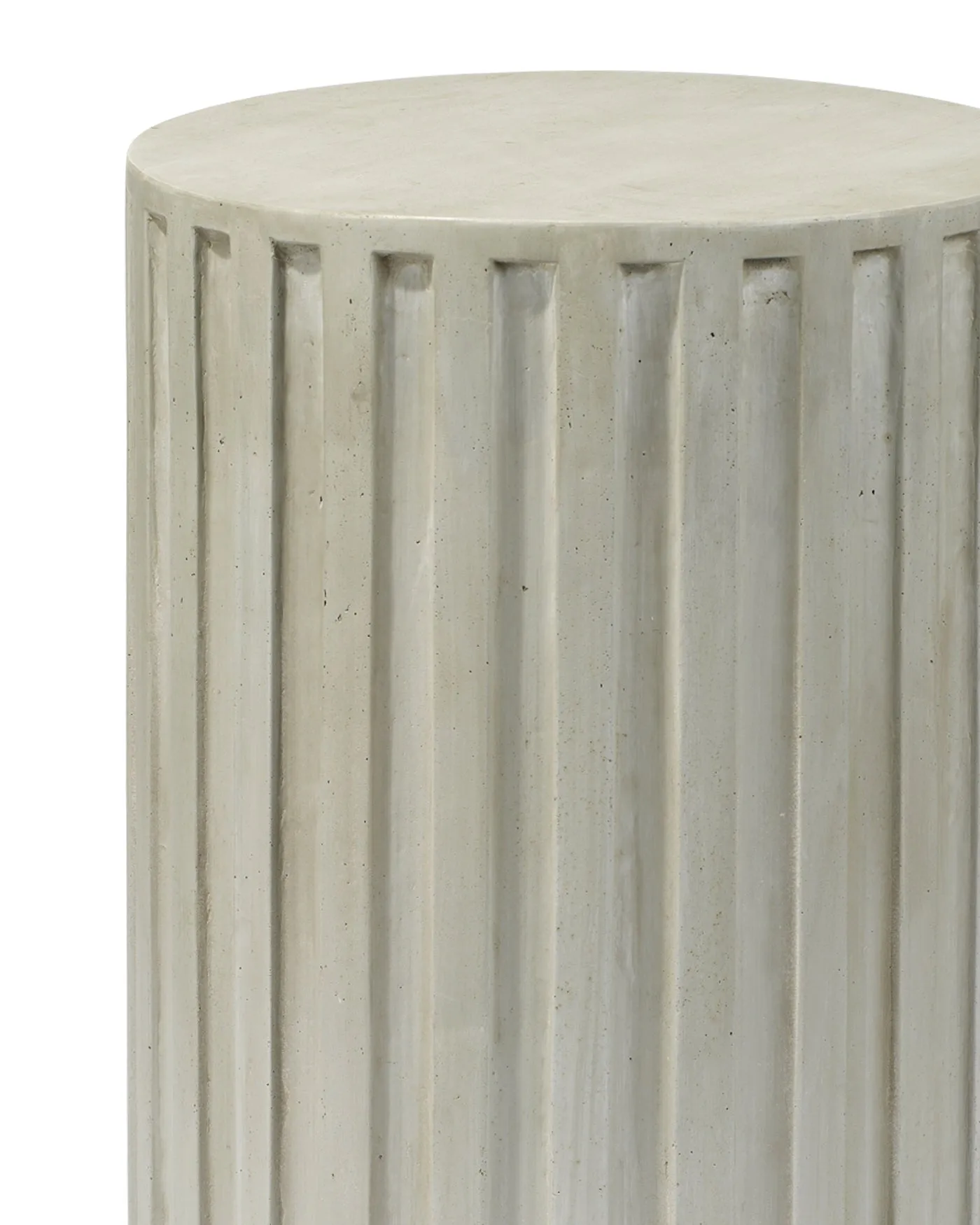 Fluted Column Side Table Grey