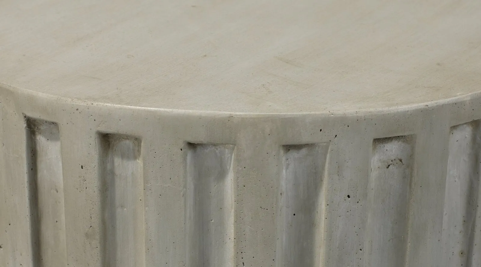 Fluted Column Side Table Grey