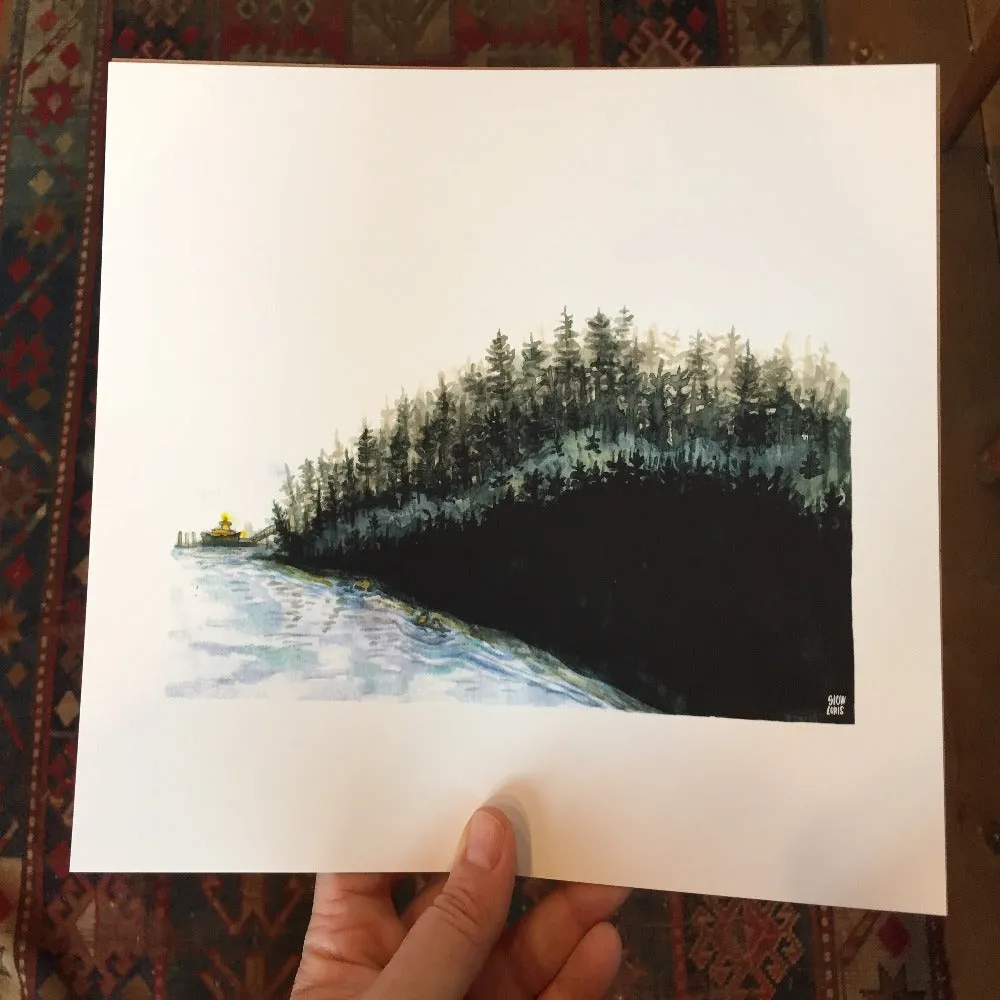 Fog Island Art Print