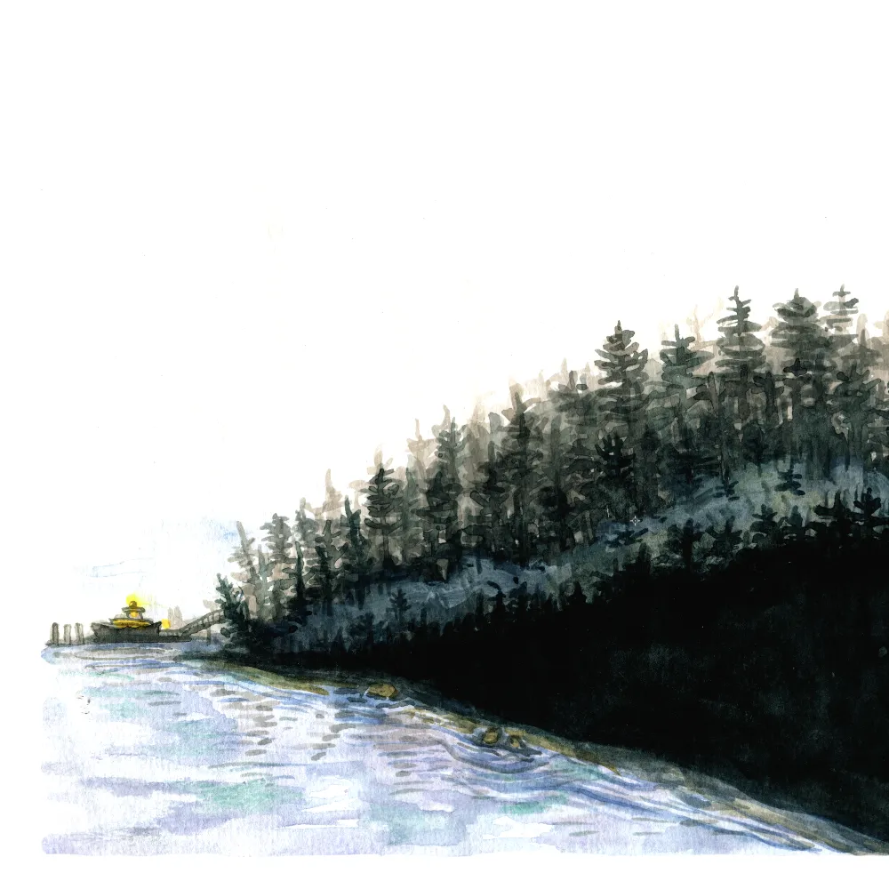 Fog Island Art Print
