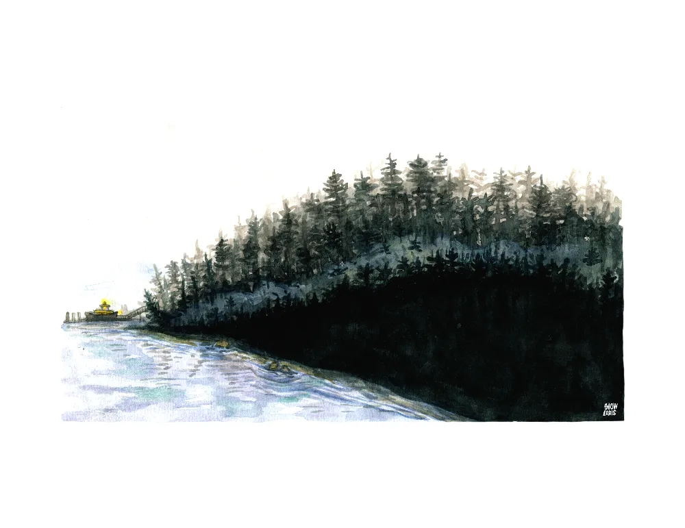 Fog Island Art Print