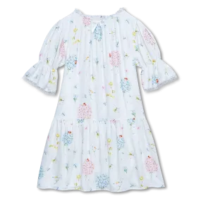 GISELLE - GIRLS VISCOSE NIGHTDRESS WHITE LADYBUG PRINT