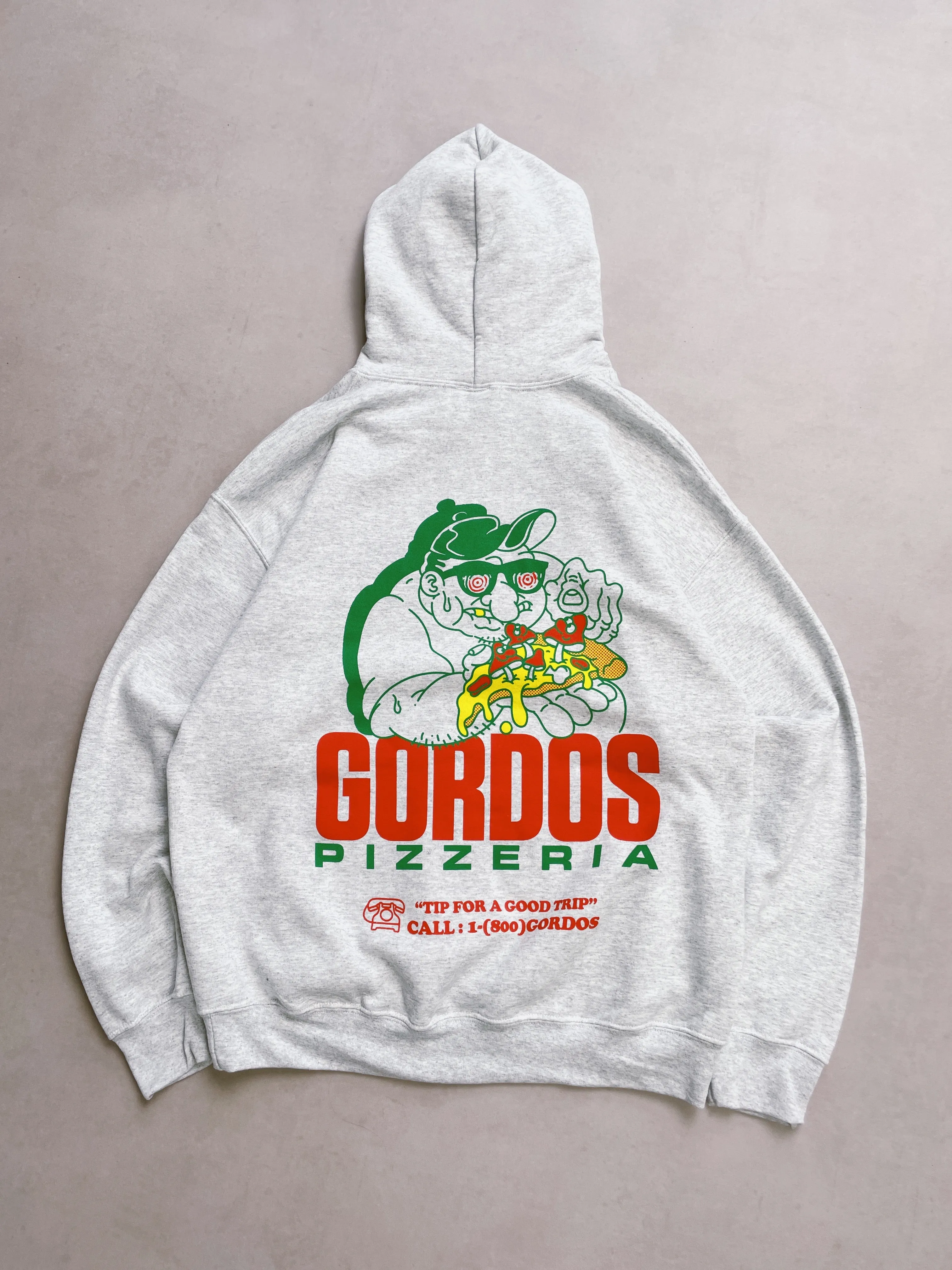 Gordos Pizzeria 'Good Trip' Hoodie - Ash Grey