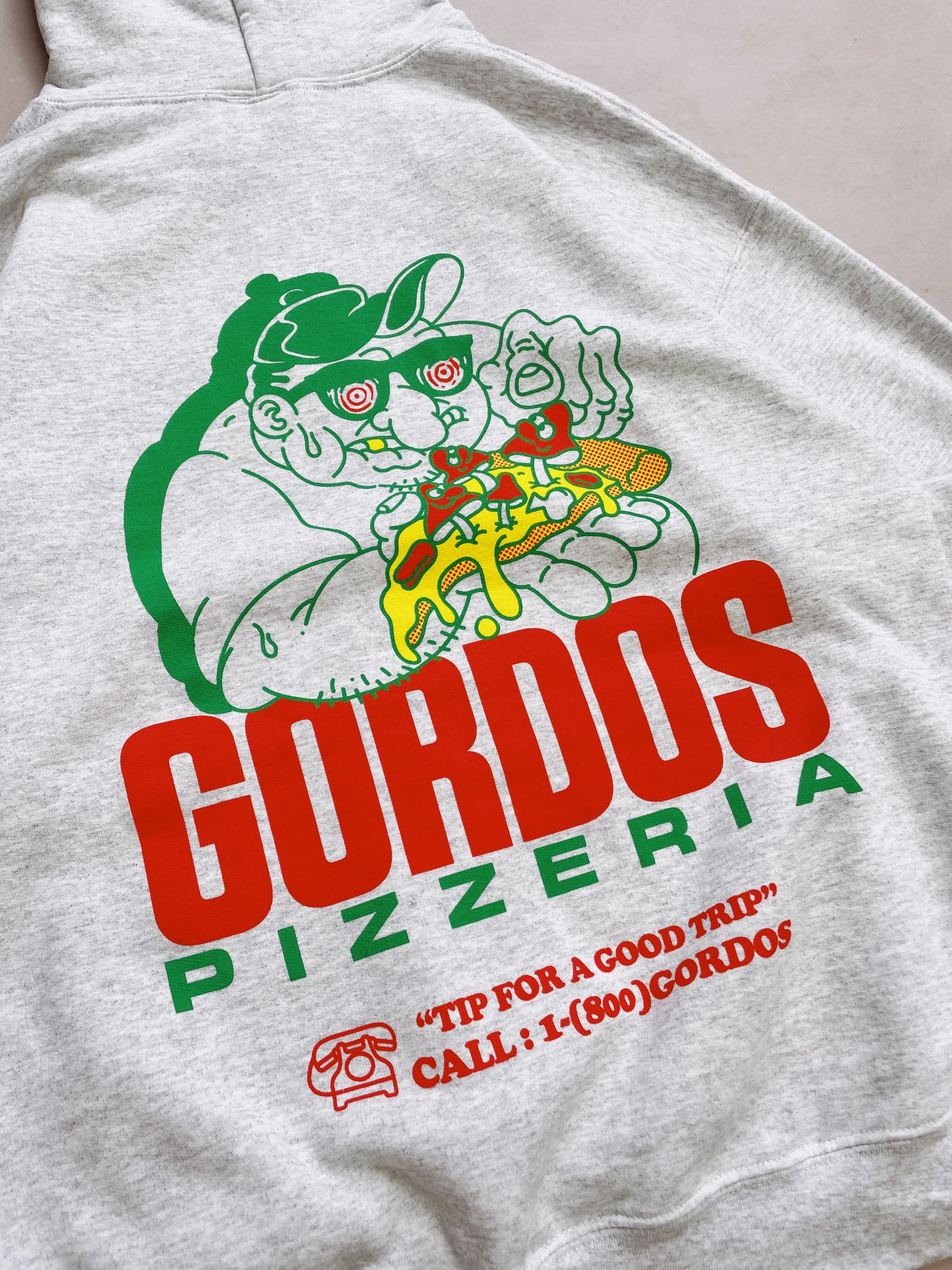 Gordos Pizzeria 'Good Trip' Hoodie - Ash Grey