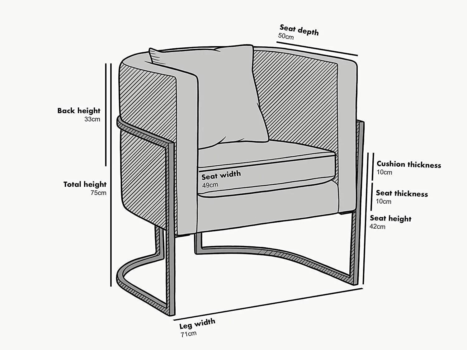 Gracie Accent Chair in Blue Velvet