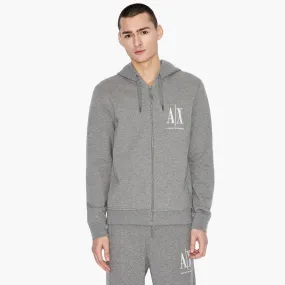 Icon Logo Zip Up Hooded Sweatshirt
