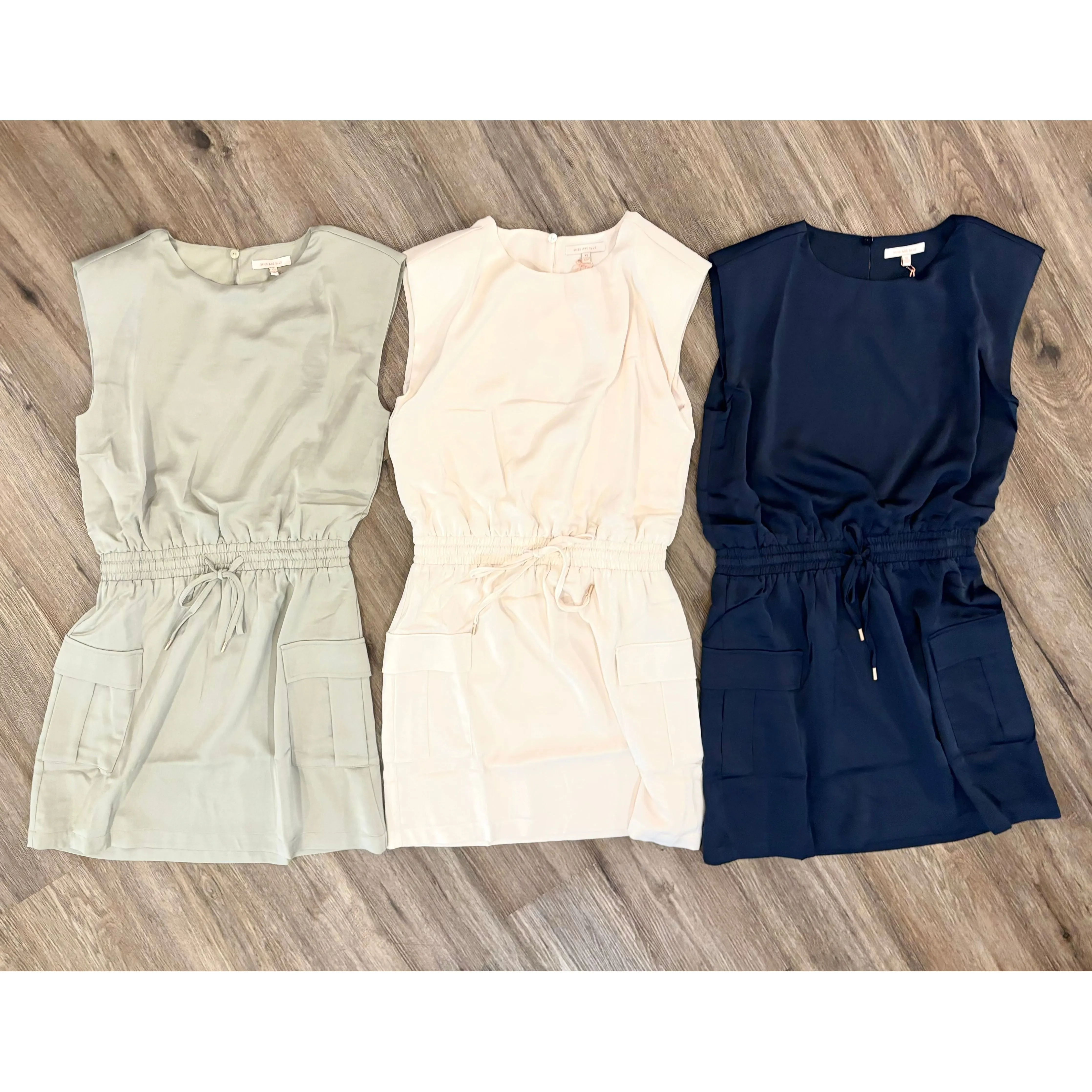 Kyra Muscle Tee Cargo Skies are Blue Dress