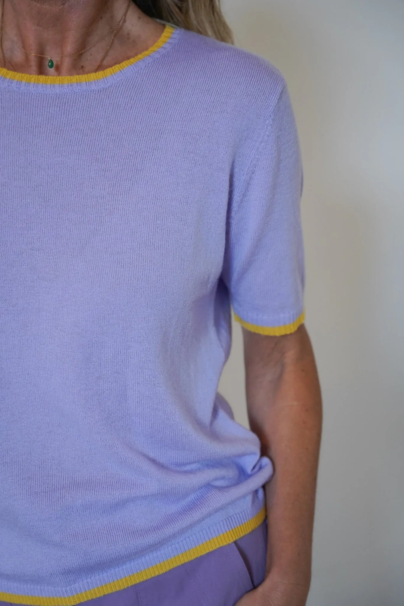 Lilac & Lemon Knitted Tee