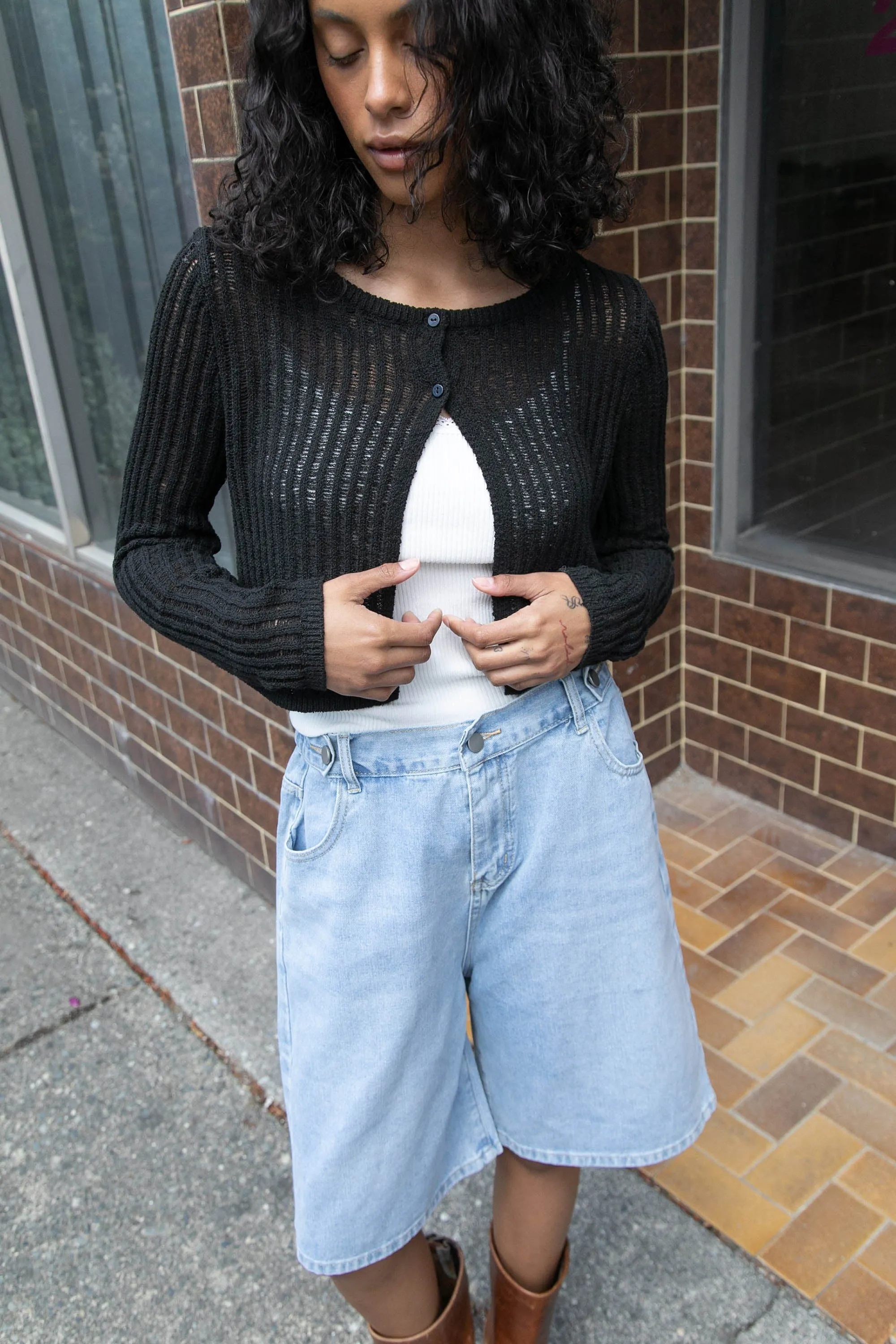 LONG DENIM SHORT