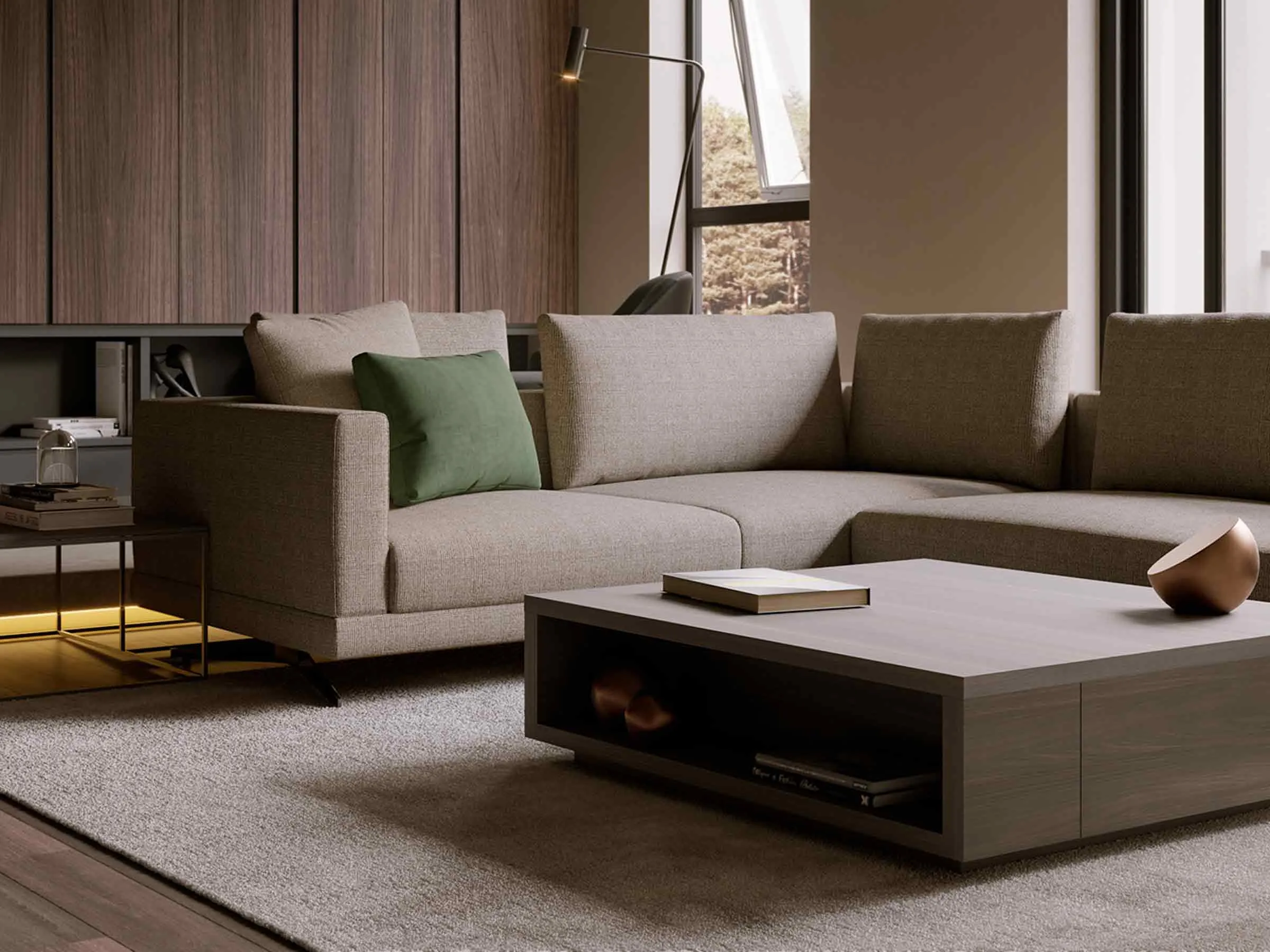 Mix Corner Sofa with Pouf