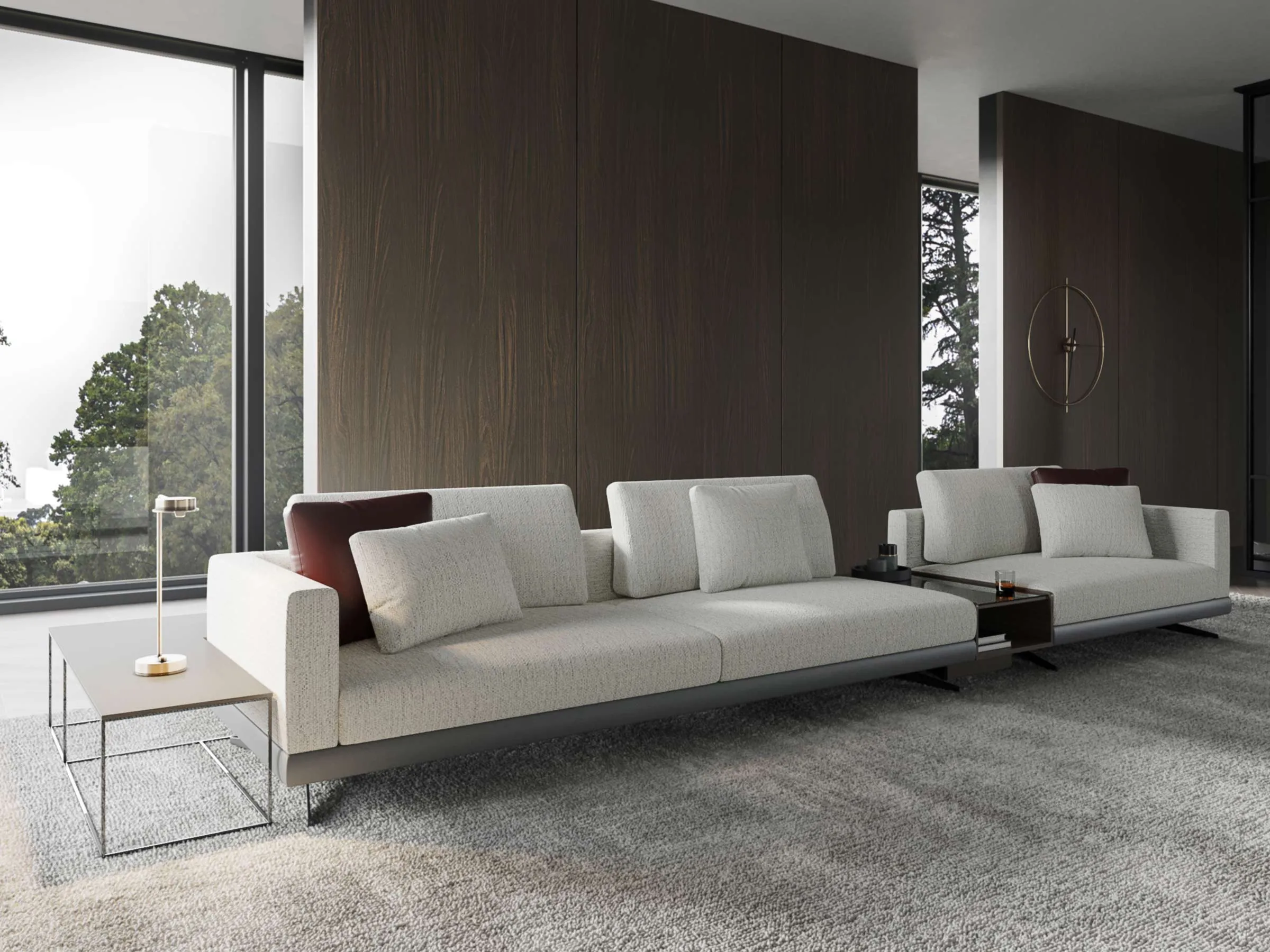 Mix Wide Sofa with Integrated Table