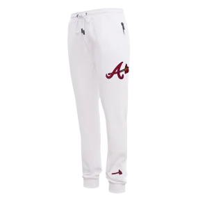MLB ATLANTA BRAVES CLASSIC CHENILLE MEN'S JOGGER (WHITE)