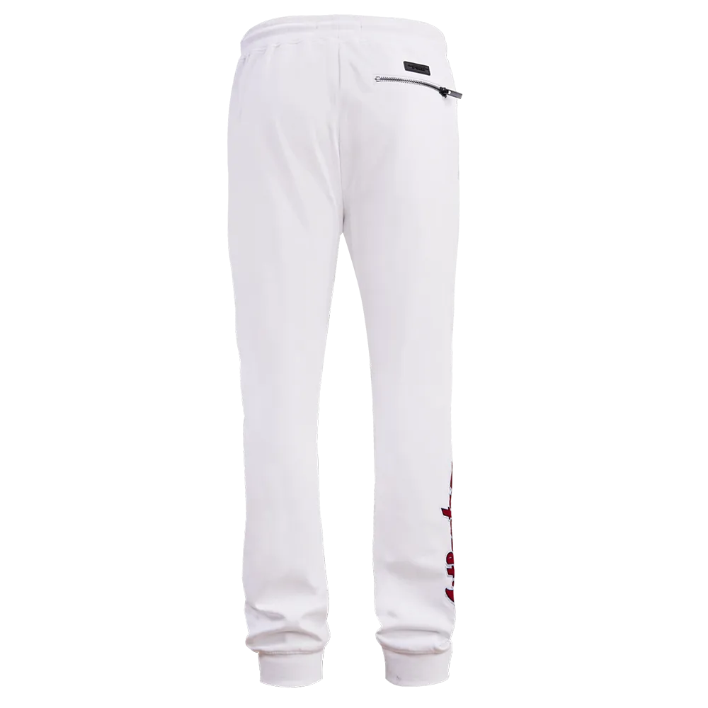 MLB ATLANTA BRAVES CLASSIC CHENILLE MEN'S JOGGER (WHITE)