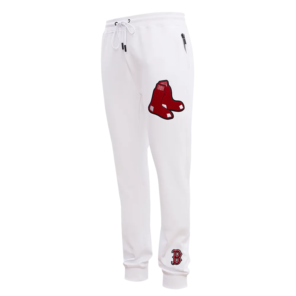 MLB BOSTON RED SOX CLASSIC CHENILLE MEN'S JOGGER (WHITE)
