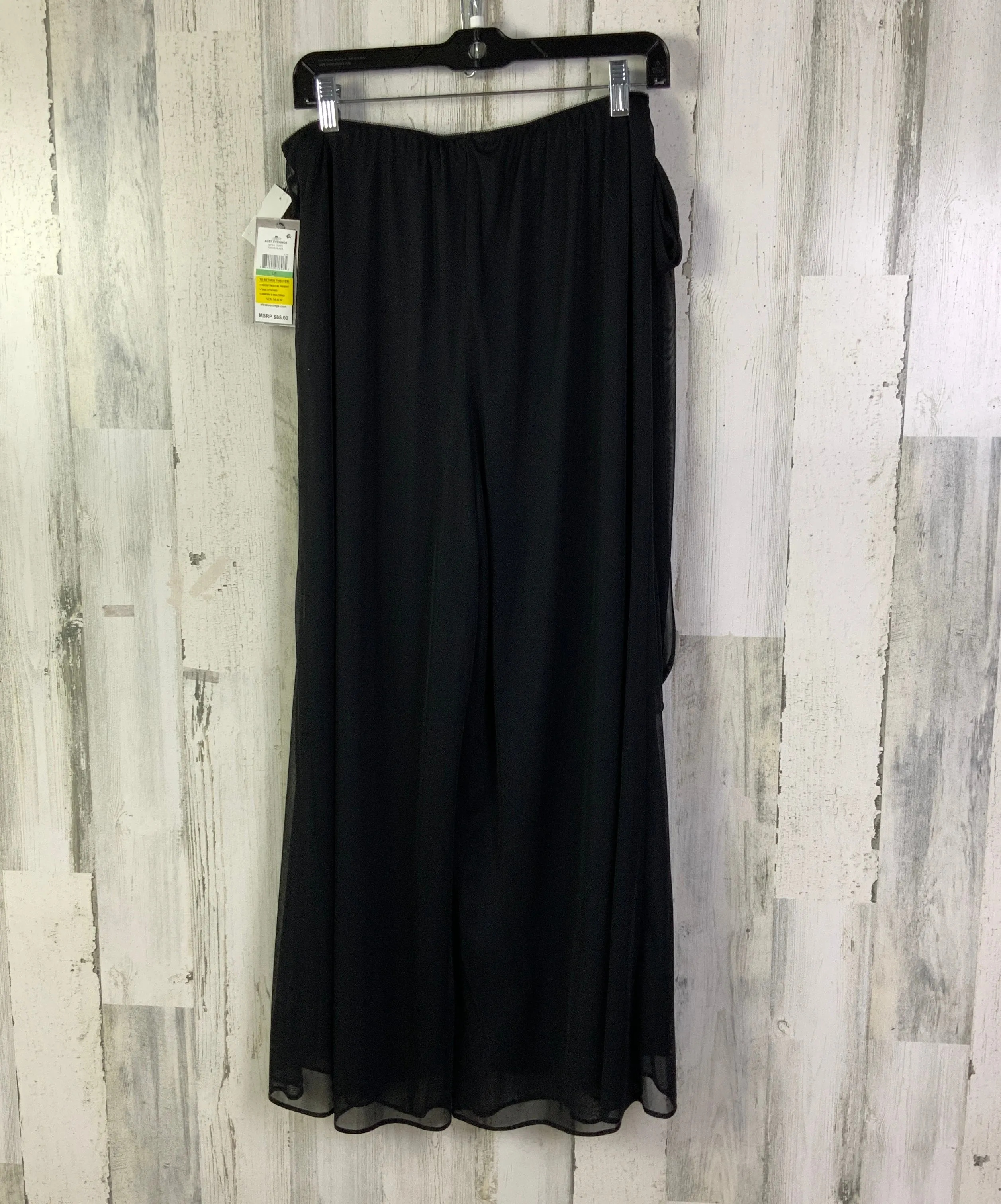 Pants Wide Leg By Alex Evenings In Black, Size: L