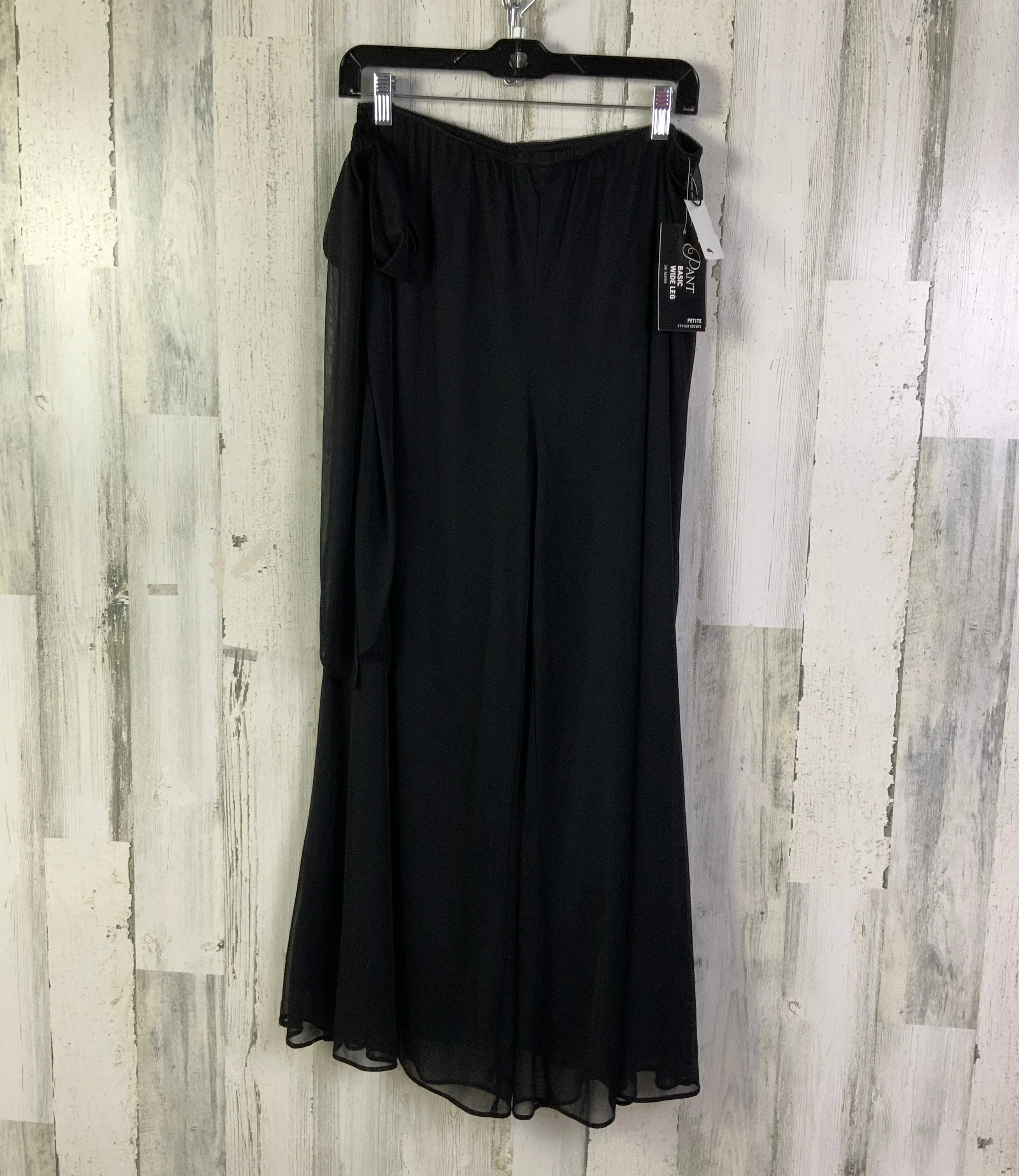 Pants Wide Leg By Alex Evenings In Black, Size: L