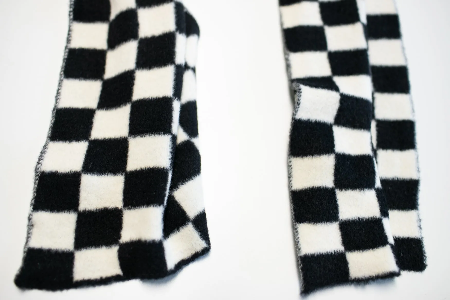 "The Oliver" Black Checkerboard Scarf │ Winter Outerwear │ Schoolgirl Style