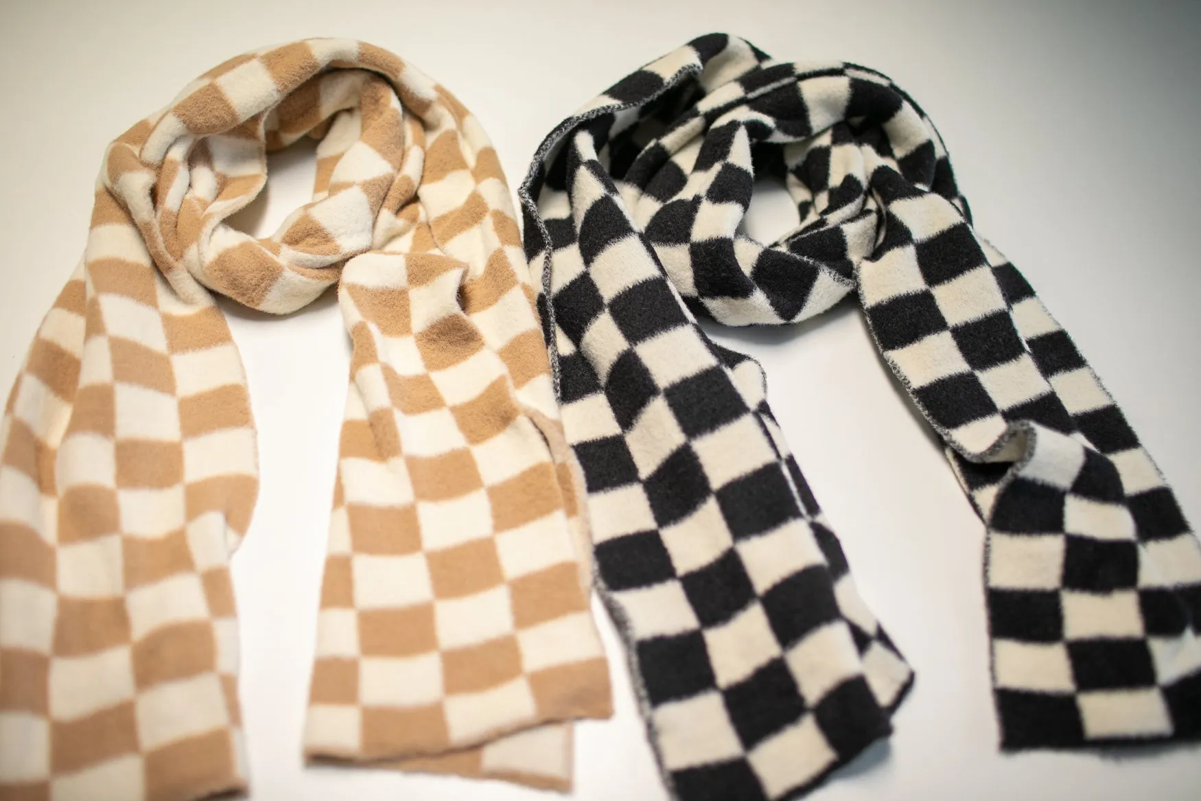 "The Oliver" Black Checkerboard Scarf │ Winter Outerwear │ Schoolgirl Style