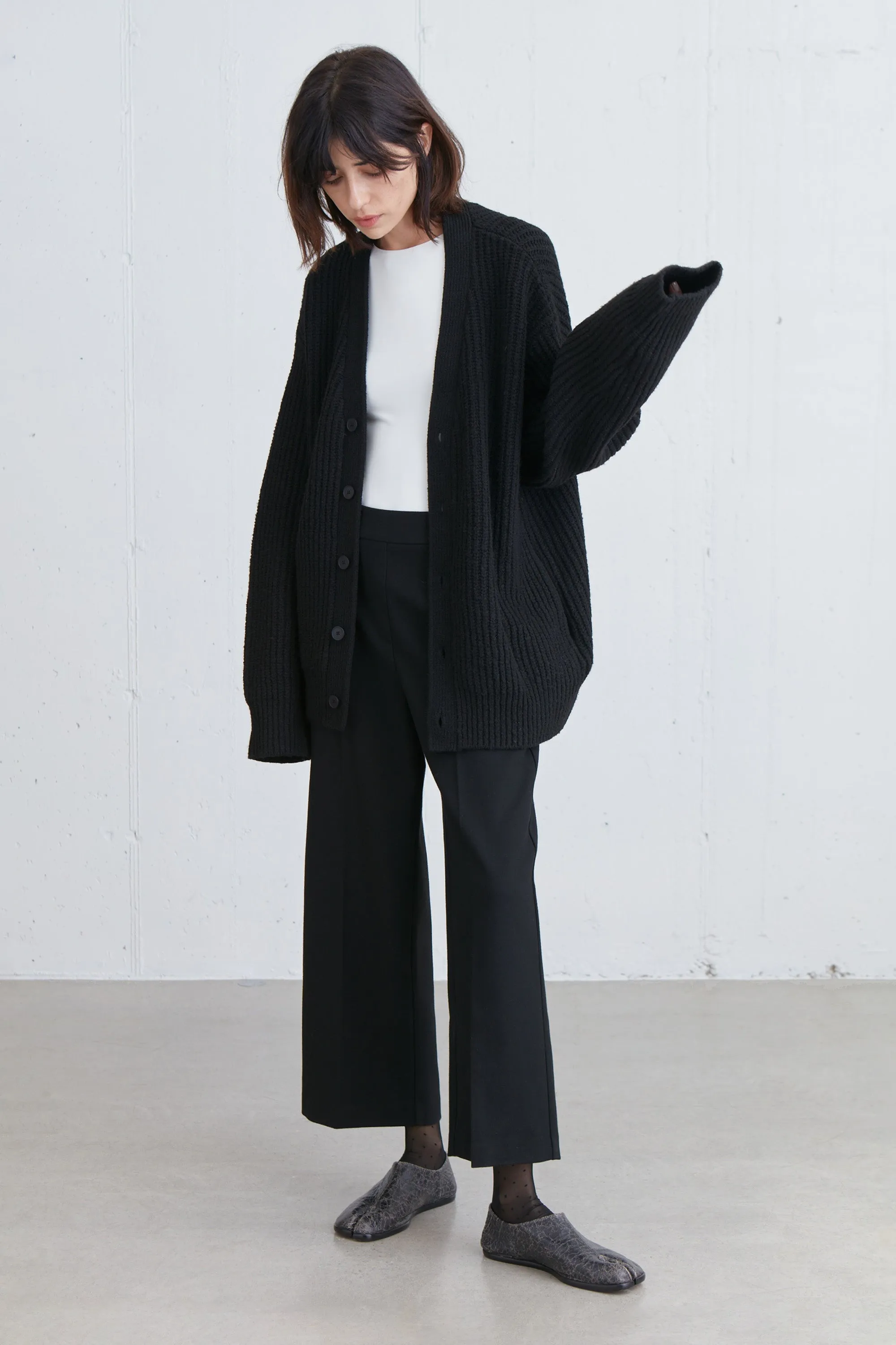 RIB-KNIT CARDIGAN