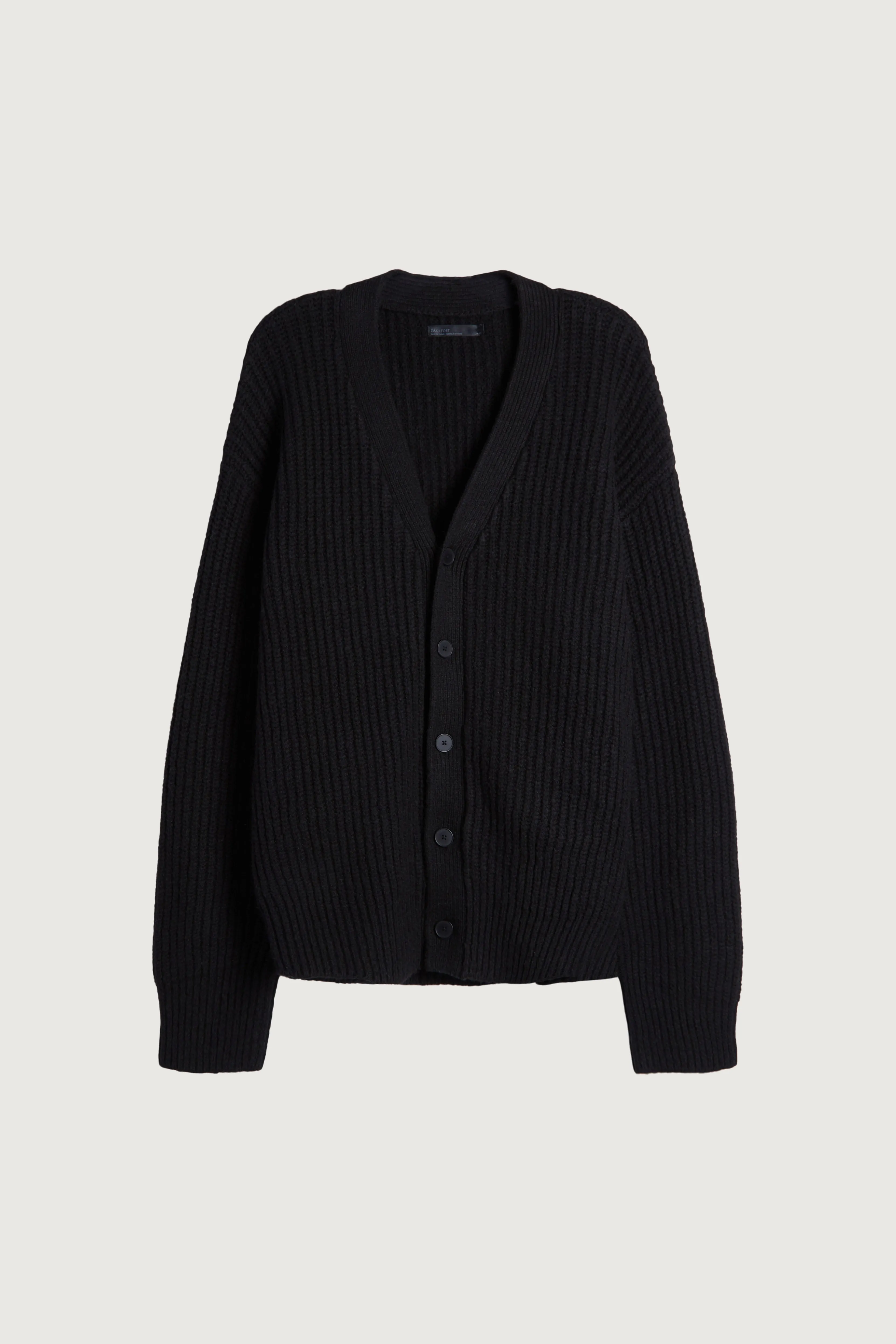 RIB-KNIT CARDIGAN