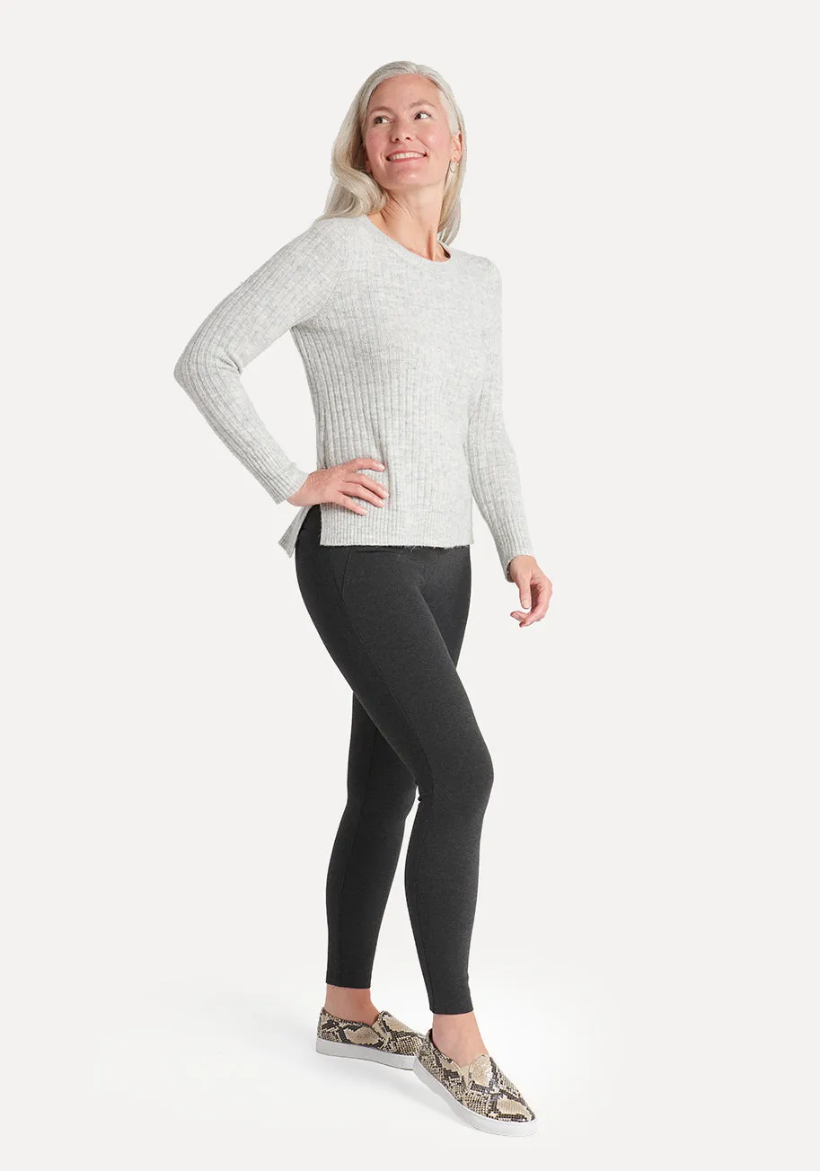 Skinny-Leg | Classic Dress Pant Yoga Pants (Charcoal)
