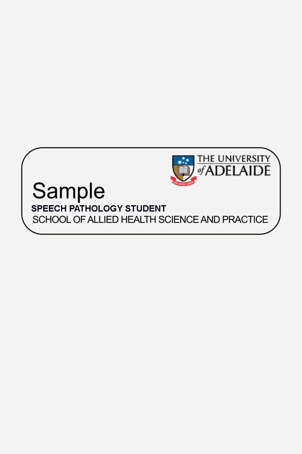 Speech Pathology student badge