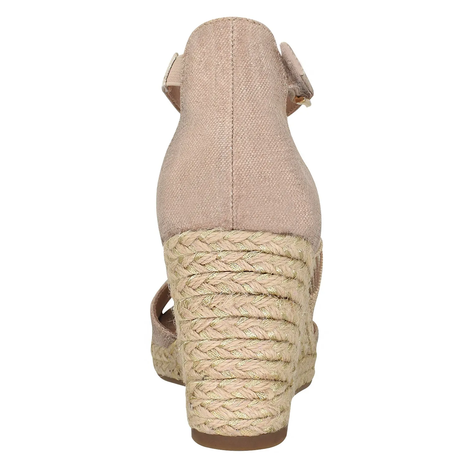 Tizane Platform Wedge Stretch Sandal with Memory Foam