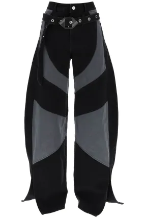 TWO-TONE PANEL JEANS